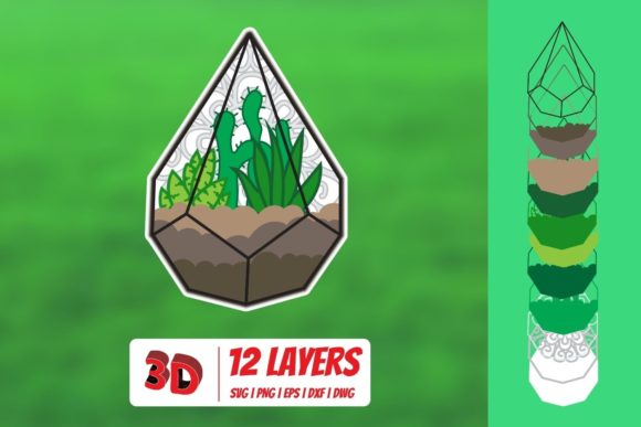 3D Florarium1 SVG: A Designer's Take on Paper Flowers