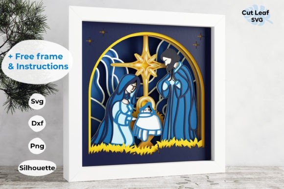 3D Nativity Shadow Box SVG: A Christmas Review