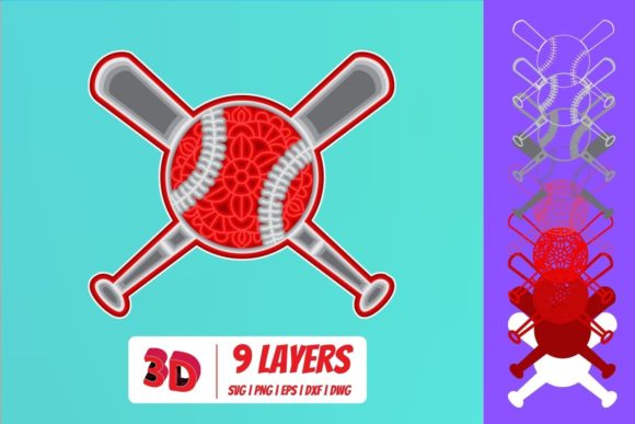 3D SVG Baseball Shapes for Bold Branding