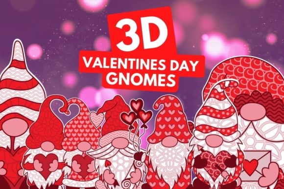 3D SVG Gnomes: Perfect Shapes for Valentine Sales