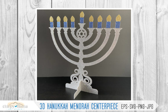 3D SVG Menorah Shapes for Modern Holiday Branding