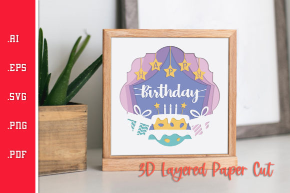 Birthday Stage: 3D Graphics for Crafts & Branding