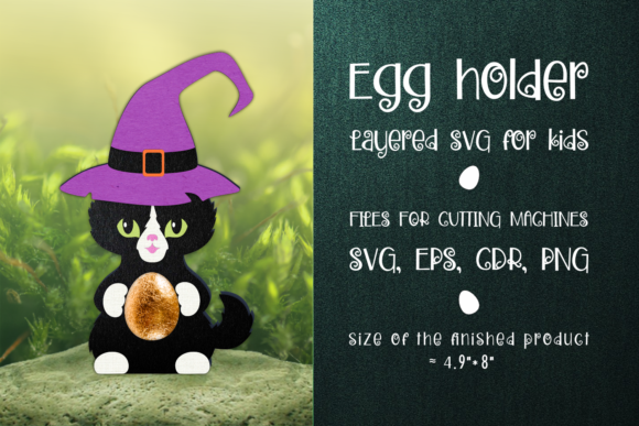 Black Cat 3D SVG: Laser Cutting for Autumn Halloween