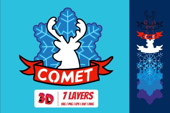 Comet 3D SVG: A Christmas Craft Essential