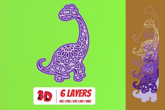 Dinosaurs 3D SVG Shapes for Bold Blog Graphics