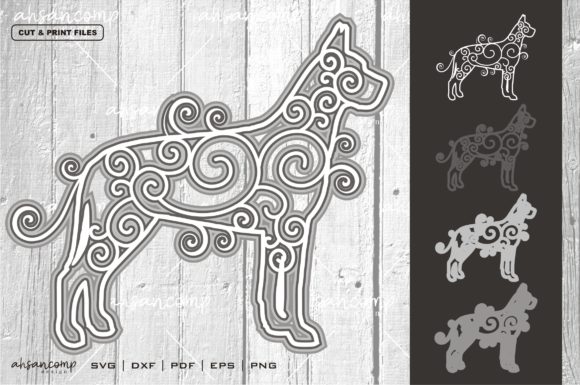 Dog 5 Vector SVG 3D Layered