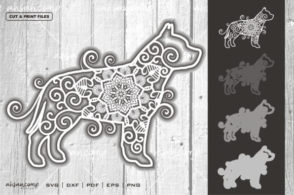 Dog Vector 2 SVG 3D Layered