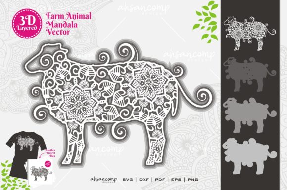Farm Animal Mandala SVG 3D Layered 13 Review