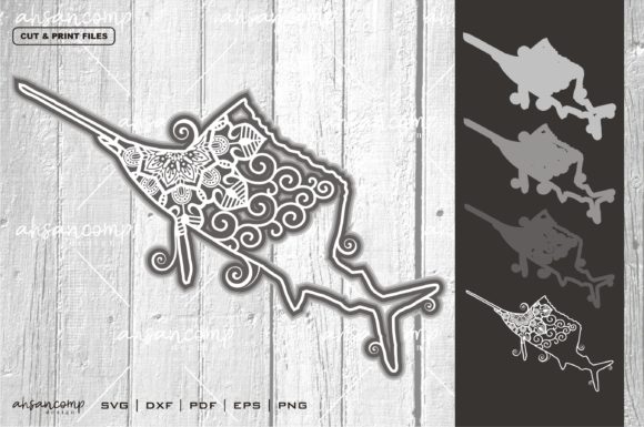 Fish Mandala 3D SVG for Shadow Boxes