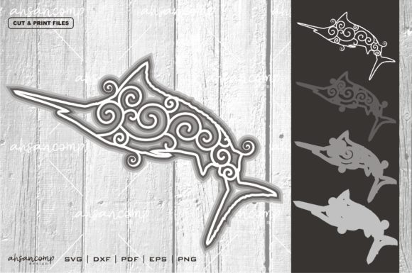 Fish Vector 1 SVG 3D Layered