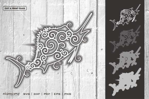 Fish Vector 2 SVG 3D Layered