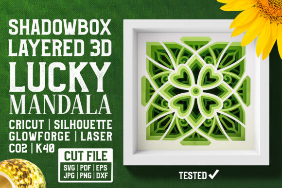 Lucky Mandala 3D Layered: Graphics & Crafts for Small Business Branding