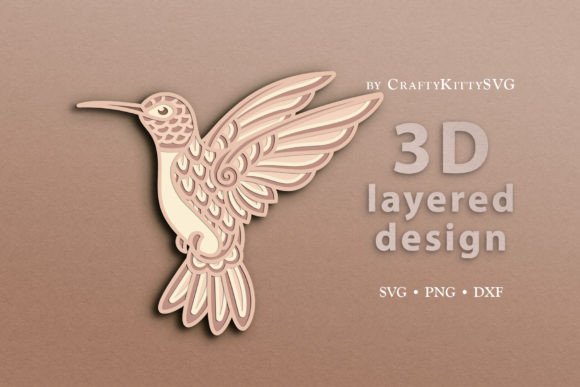 Review: 3D Layered Hummingbird SVG Cut File