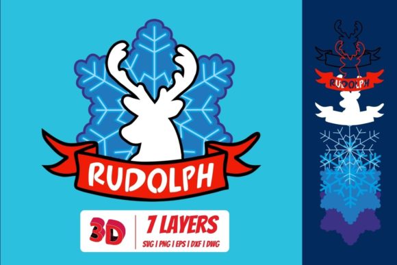 Rudolph 3D SVG: A Festive Asset for Christmas Branding
