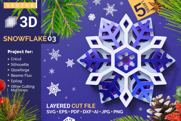 Snowflake 03: Premium Graphics for Crafts & Brands